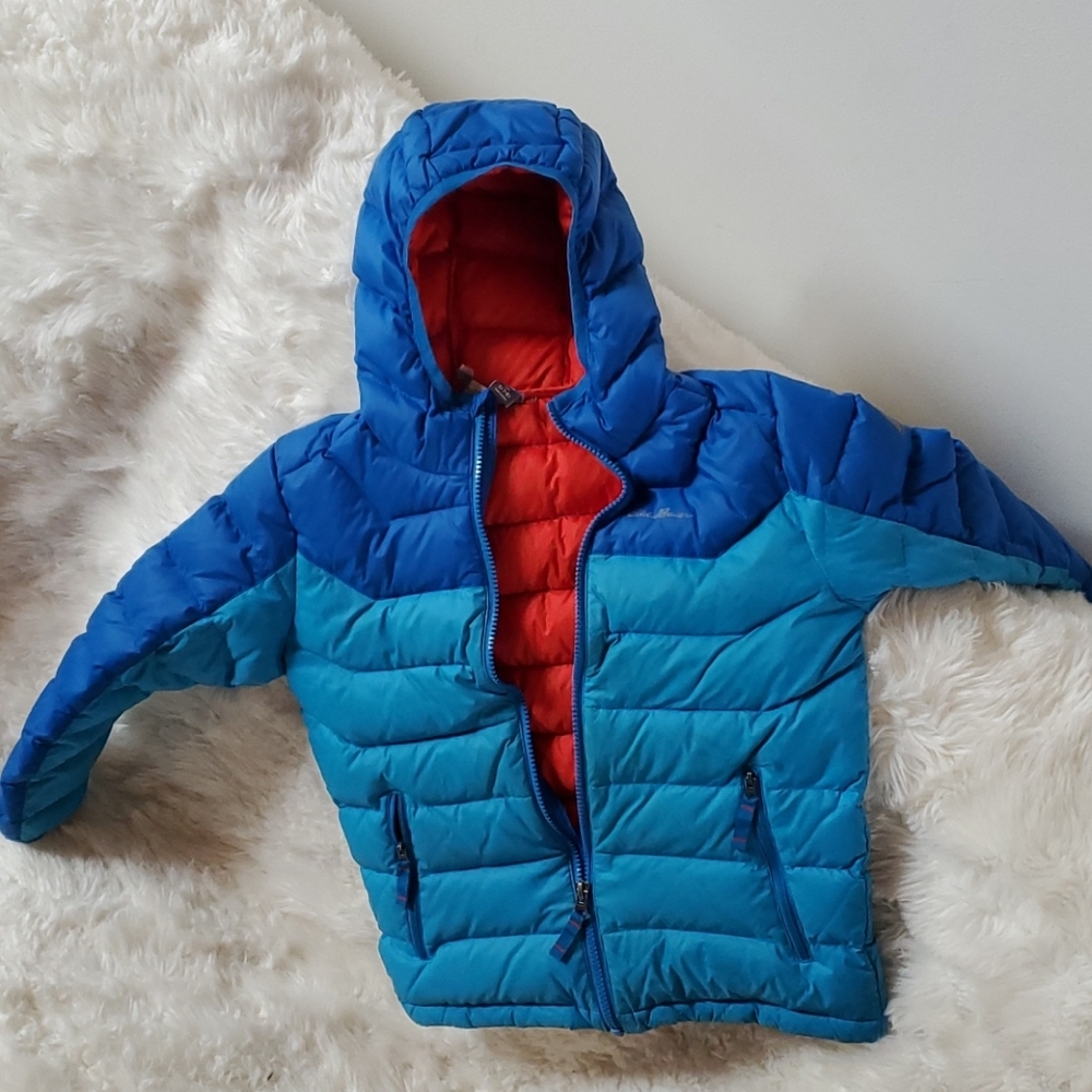Eddie Bauer Boys' Downlight Hooded Jacket - Blue -